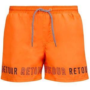 Retour Denim de Luxe Maillot de bain Renzo pour garçon, orange fluo, 5-6 ans