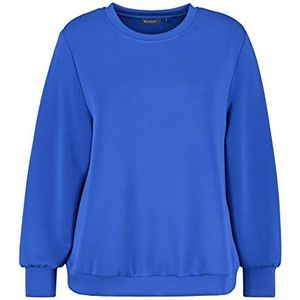 Samoon Sweatshirt met lange mouwen en lange mouwen voor dames, ronde hals, effen, lichtblauw, 50 grote maat, Lichtblauw
