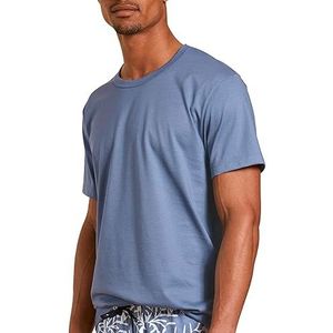 CALIDA RMX Sleep Time Off T-shirt, Blue Ice, Standard Heren, Blue Ice, One Size, Blue Ice