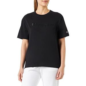Champion T-shirt voor dames, zwart, maat L, zwart.