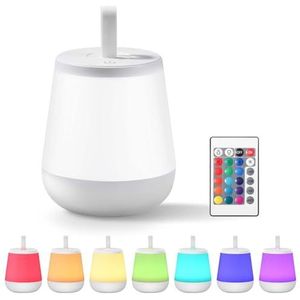 Diboniur Nachtlampje voor kinderen, touchscreen, led, oplaadbaar, nachtlampje voor baby's, moederschap, met 13 kleuren, nachtlampje voor volwassenen, bedlampje, slaapkamer (wit)
