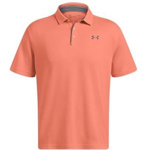 Under Armour Tech Polo 1290140-897 LG, oranje flare/lichtgrijs/halo grijs, L, Oranje Flare / Lichtgrijs / Halo Grijs