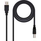 NANOCABLE 10.01.0104-BK USB 2.0 kabel voor printer type A/M-B/M stekker, 3 m, zwart