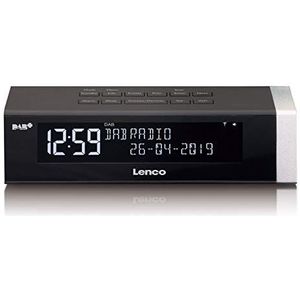 Lenco Radio wekker CR-630 LCD-scherm - DAB+ en FM - USB voor opladen - zwarte radioklok