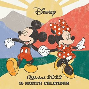 Disney Mickey Mouse en Minnie Mouse kalender 2023 - maandplanner 30 cm x 30 cm - officieel product