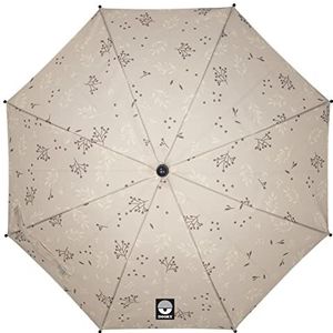 Dooky Parasol voor kinderwagen, kinderwagen, uv-bescherming UPF 50+, 180 graden flexibiliteit met Duo Flex-technologie, winddicht en waterdicht, 100% polyester, 76 cm, beige romantische bladeren