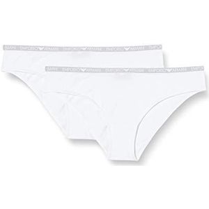 Emporio Armani Underwear Iconic Cotton Damesondergoed van biologisch katoen, M, Wit