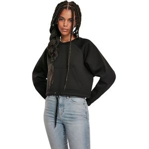 Urban Classics Oversized Raglan trui voor dames met zak, zwart.