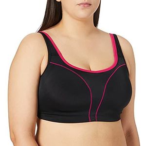 Susa Topsy BH dames sportbeha, zwart, roze