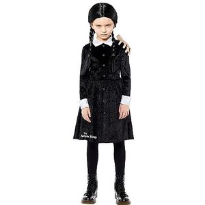 amscan 9917654 Halloween kostuum voor meisjes, officieel gelicentieerd Wednesday Addams, meerkleurig, 12-14 jaar