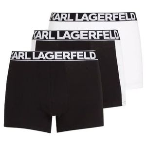 KARL LAGERFELD Full Elastische Trunk Set (3x) Boxershorts voor heren (3 stuks), zwart/wit