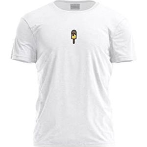 Bona Basics, Heren Basic T-Shirt Digitale Print %100 Katoen Wit Casual Tops Maat: L Wit L, Wit