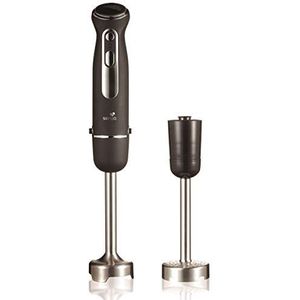 SENYA Multifunctionele staafmixer met purepersvoet, spatwaterdichte soepmixer, 600 W, soft-touch afwerking, roestvrij staal, zwart, SYCP-M046