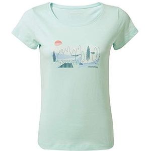 Craghoppers Cornelia T-shirt voor dames, korte mouw, Capri Blue Tree