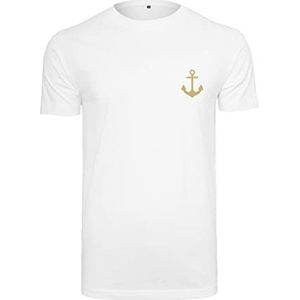 Mister Tee Captain T-shirt voor heren, Wit.