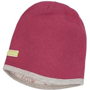 loud + proud Pantalon en laine polaire pour fille, certifié GOTS, rouge, 62-68