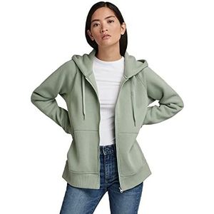 G-STAR RAW, Premium Core 2.0 capuchontrui voor dames met ritssluiting, Iceberg Green