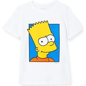 NAME IT Nkmsimpsons Vagn Ss LIC Top voor jongens, hoogwit