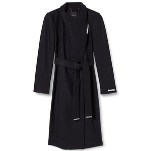 Ted Baker Wmo-roze-midi Length Belted Wool Wrap Coat WMO-ROSE-halflange wollen wikkeljas met riem dames, Donker Navy Blauw