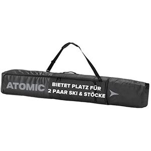 Atomic, Skitas, 205 x 24 x 20,5 cm, verstelbare lengte, polyester, dubbele skitas, zwart/grijs, AL5045230