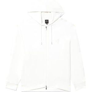 Armani Exchange Heren Duurzame Off-White Logo Strip Hoodie Small, Offwhite, S, gebroken wit