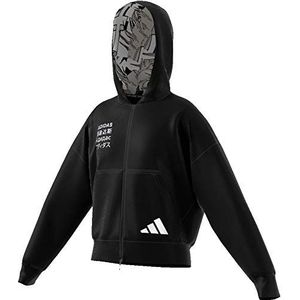 adidas Jg A Tp Coverup sweatshirt voor meisjes, Negro/Blanco