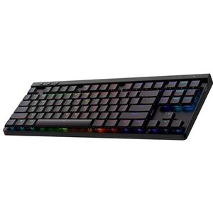 Logitech G G515 LIGHTSPEED TKL profiel draadloos gaming toetsenbord, LIGHTSYNC RGB, ultraplat profiel zonder cijferblok, PBT-toetsen, mechanische touch-contacten, US International QWERTY - zwart