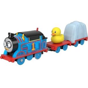 De Thomas Train - Thomas Agent Secret, gemotoriseerde locomotief met werking op batterijen en goederenwagon inbegrepen, kleuren en decoraties uit de serie, speelgoed voor kinderen, 3 jaar, HMK03