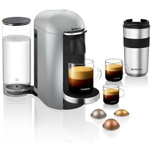 Krups Vertuo Plus Espresso YY4152FD Zilver, Nespresso, Koffiezetapparaat, Espressomachine, 5 kopjesmaten, 1,8 l, koffiecapsule, espresso