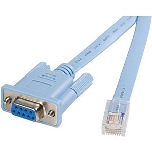 StarTech.com DB9CONCABL6 RJ45 naar DB9 consolekabel, 1,8 m, voor Cisco Router-Management, M/F, blauw