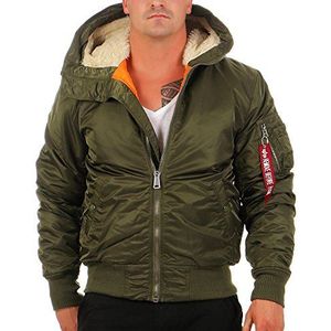 Alpha Industries MA-1 jas met capuchon, donkergroen