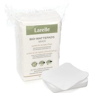 Larelle 60 stuks biologische babyluiers van 100% milieuvriendelijk katoen, extra zacht, voor de dagelijkse babyverzorging