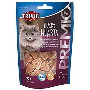 TRIXIE Premio Hearts Canard/Colin voor katten, 50 g