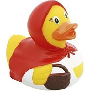 DAM - DAMWaterworld badspeelgoed: Little Red Riding Hood Duck L08 x B07 x H08 cm, kunststof, in set box, 1+, meerkleurig (zonder eenheid)