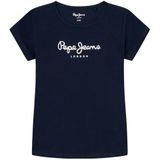 Pepe Jeans Hana Glitter T-shirt voor meisjes, Blauw (Dulwich Blue)