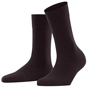 FALKE Dames Sensitive London sokken zachte rand niet-knijpend geschikt voor diabetici platte teennaad voor dagelijks leven werk ademend duurzaam katoen 1 paar, Rood (Barolo 8596) nieuw -