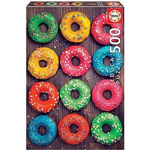 Educa - Echte puzzels. kleurrijke donuts. puzzel 500 stukjes. (19005)