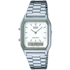 Casio Uniseks polshorloge in retro stijl, Gebroken wit, one size