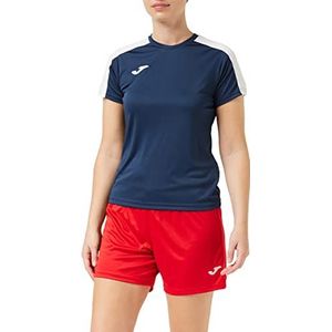 Joma Academy T-shirt voor dames, korte mouwen, marineblauw/wit