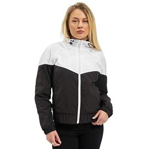 Urban Classics Arrow Windjack voor dames, wit/zwart, maat 3XL, Wit/Zwart