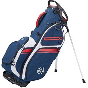 Wilson Staff Golftas, EXO II Carry Bag, statieftas, blauw/wit/rood, geïntegreerde standaard, 2,3 kg, WGB6600NA