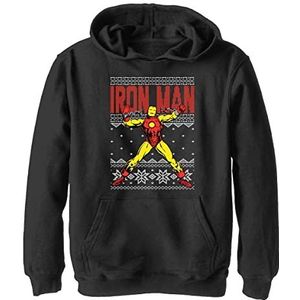 Marvel Ironman Ugly Sweat-Shirt À Capuche Unisexe Enfants ^ garçon, Schwarz, 9 ans