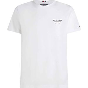 Tommy Hilfiger Hilfiger Global Stripe Tee Mw0mw36208 T-shirt met lange mouwen voor heren, wit (wit).