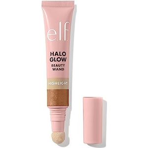 e.l.f. Halo Glow Highlight Beauty Wand Vloeibare highlighter voor heldere en stralende huid, opbouwbare formule, veganistisch en dierproefvrij, vloeibaar goud, 10 ml