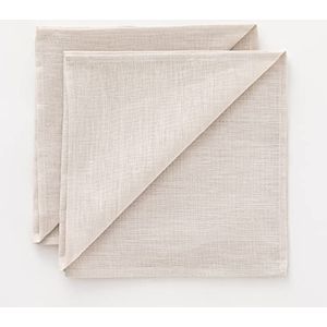 BELUM | Set van 2 | 100% linnen handdoek 50x50 cm | huisdecoratie | servetten set van 100% linnen (lichtgrijs)