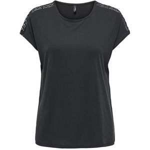 ONLY Onlfree Life JRS T-shirt à manches longues en dentelle pour femme, Noir, S