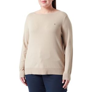 Tommy Hilfiger Crv Co Jersey Stitch Boat-nk Swt Damestrui, Beige