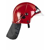 Theo klein 8901 Fire Fighter Henry Brandweerhelm, rood, getrouwe replica van het origineel in Msa-design met klapvizier, verstelbaar, afmetingen: 31 cm x 175 cm x 21 cm