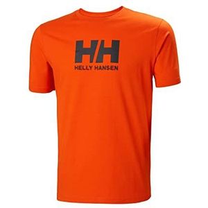 Helly Hansen Logo T-shirt – 100% katoen-jersey – effen vrijetijdsshirt met logo-opdruk voor heren