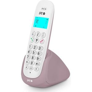 SPC Art - Draadloze vaste telefoon met verlicht scherm, oproep-ID, handsfree, telefoonboek, mute-modus, Gap compatibiliteit en eco-modus - wit